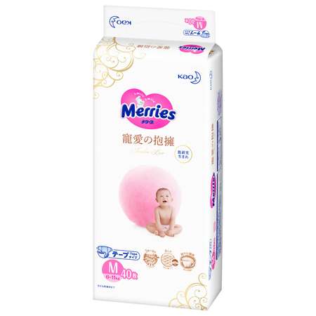Подгузники Merries M (6-11 кг) 40 шт.