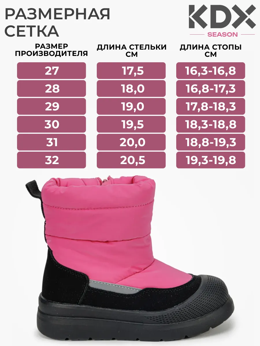 Дутики KDX MUFW-29 fuxia - фото 4