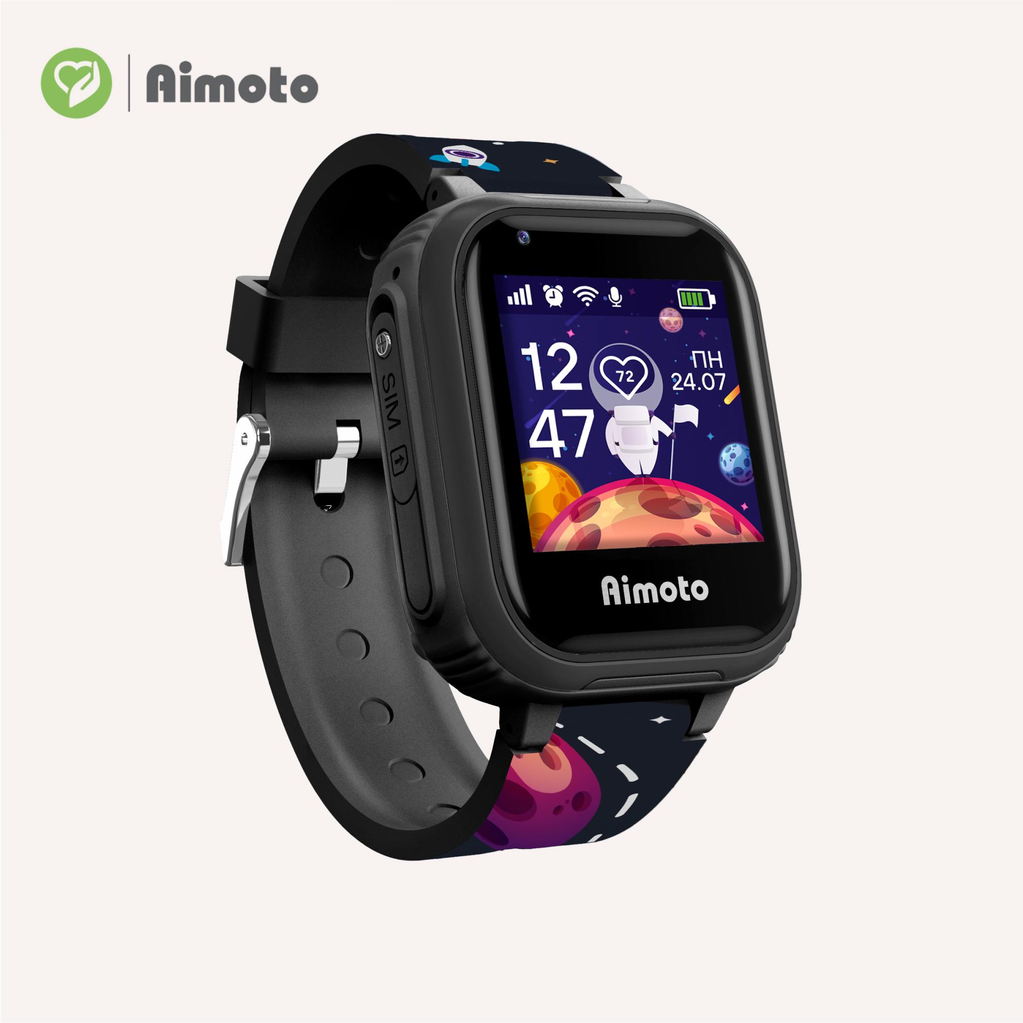 Детские смарт-часы Aimoto Pro 4G GPS с SIM картой в комплекте цвет космос - фото 8