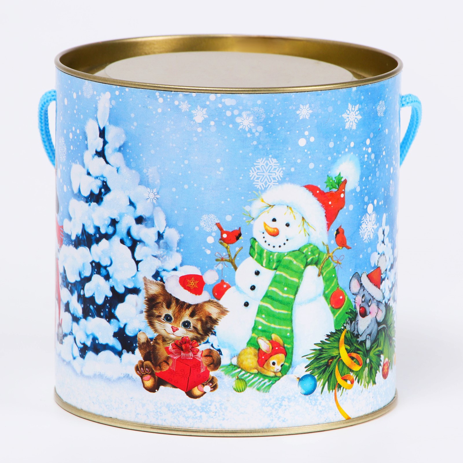 Подарочная коробка Sima-Land тубус «Игра в снежки», 120 х 120 мм - фото 4