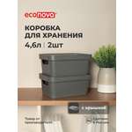 Набор ящиков с крышкой Econova Универсальные, 27х19х12 см, 4,6л