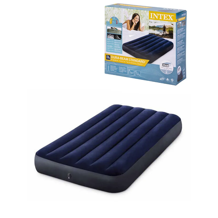 Матрас надувной Intex Classic Downy Airbed Fiber-tech / 99x191x25 см