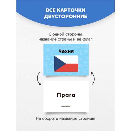 Карточки Выручалкин флаги страны и столицы