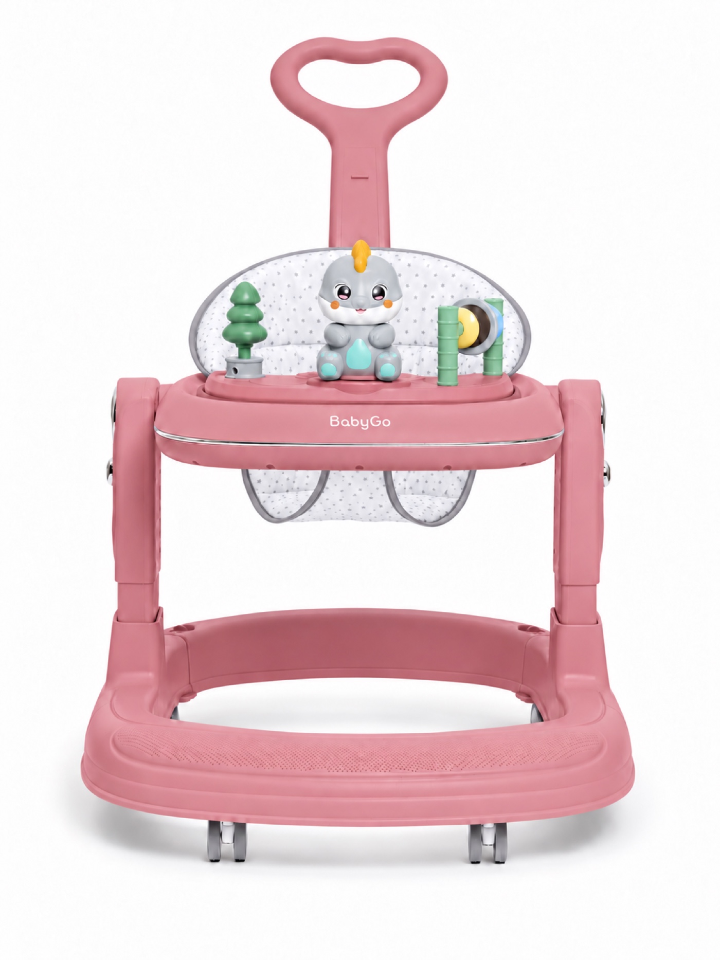 Ходунки BabyGo Lux розовый - фото 9