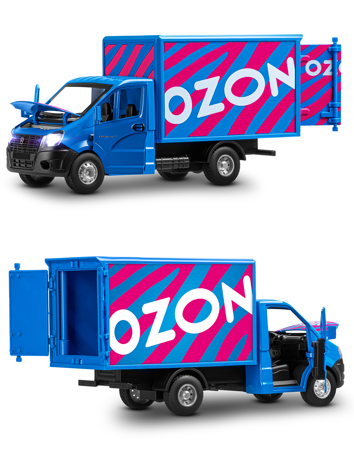 Грузовик АВТОпанорама ГАЗель Next Ozon 1:28 JB0405418 - фото 32