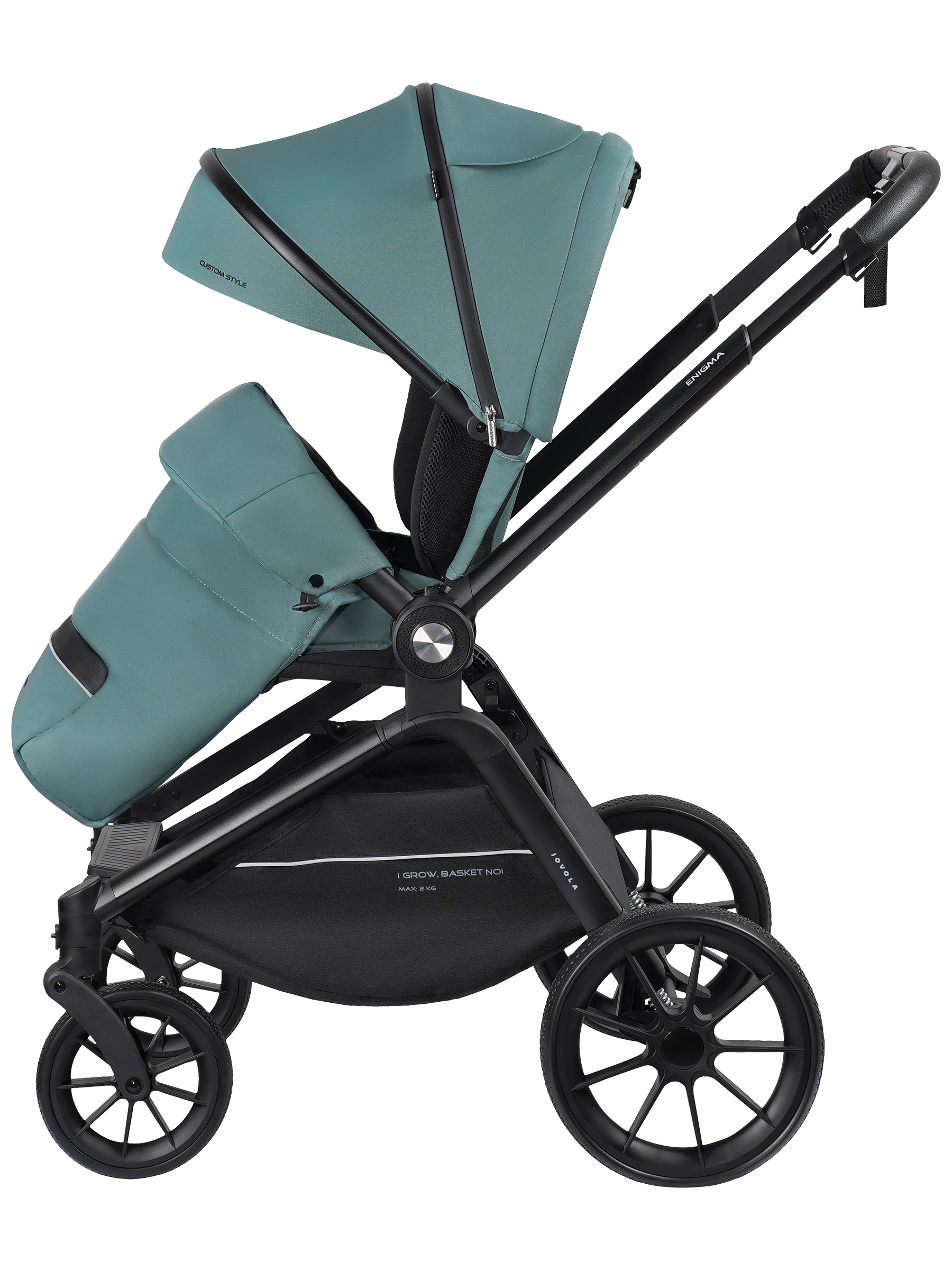Коляска прогулочная JOVOLA Enigma всесезонная зеленый - фото 17