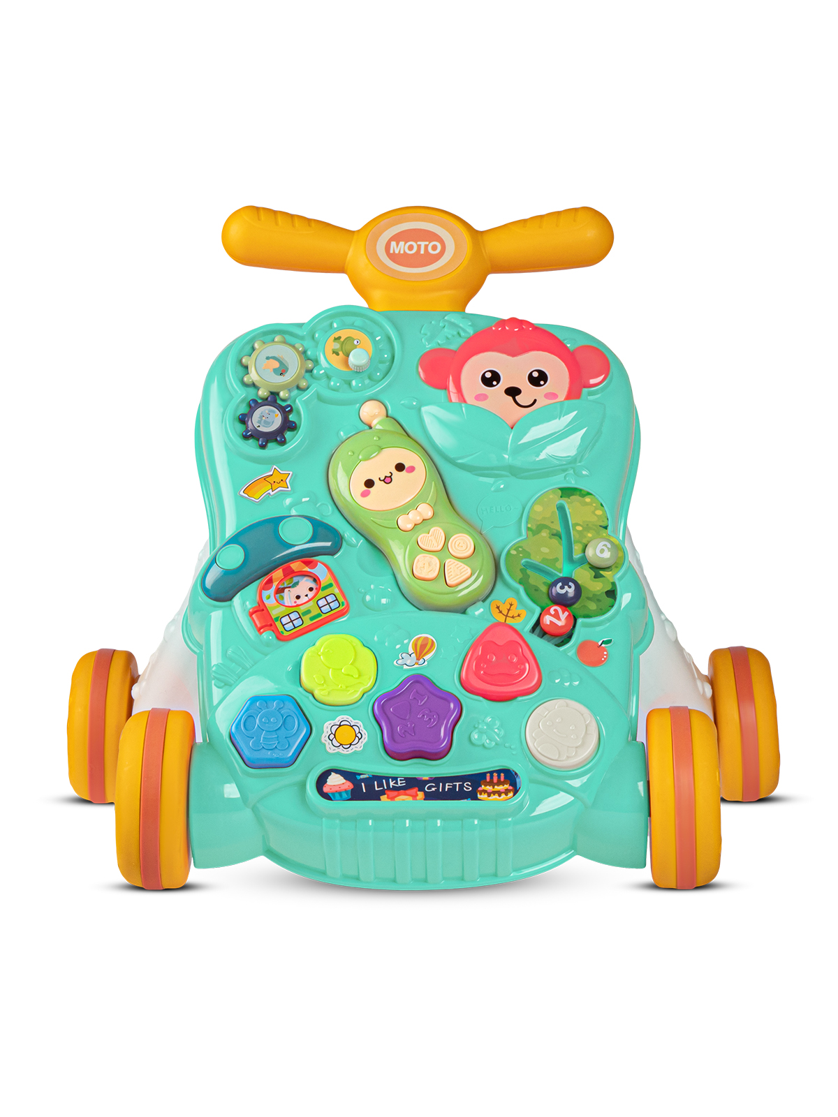 Ходунки Smart Baby Музыкальный бизиборд 3 в 1 бирюзовый - фото 13