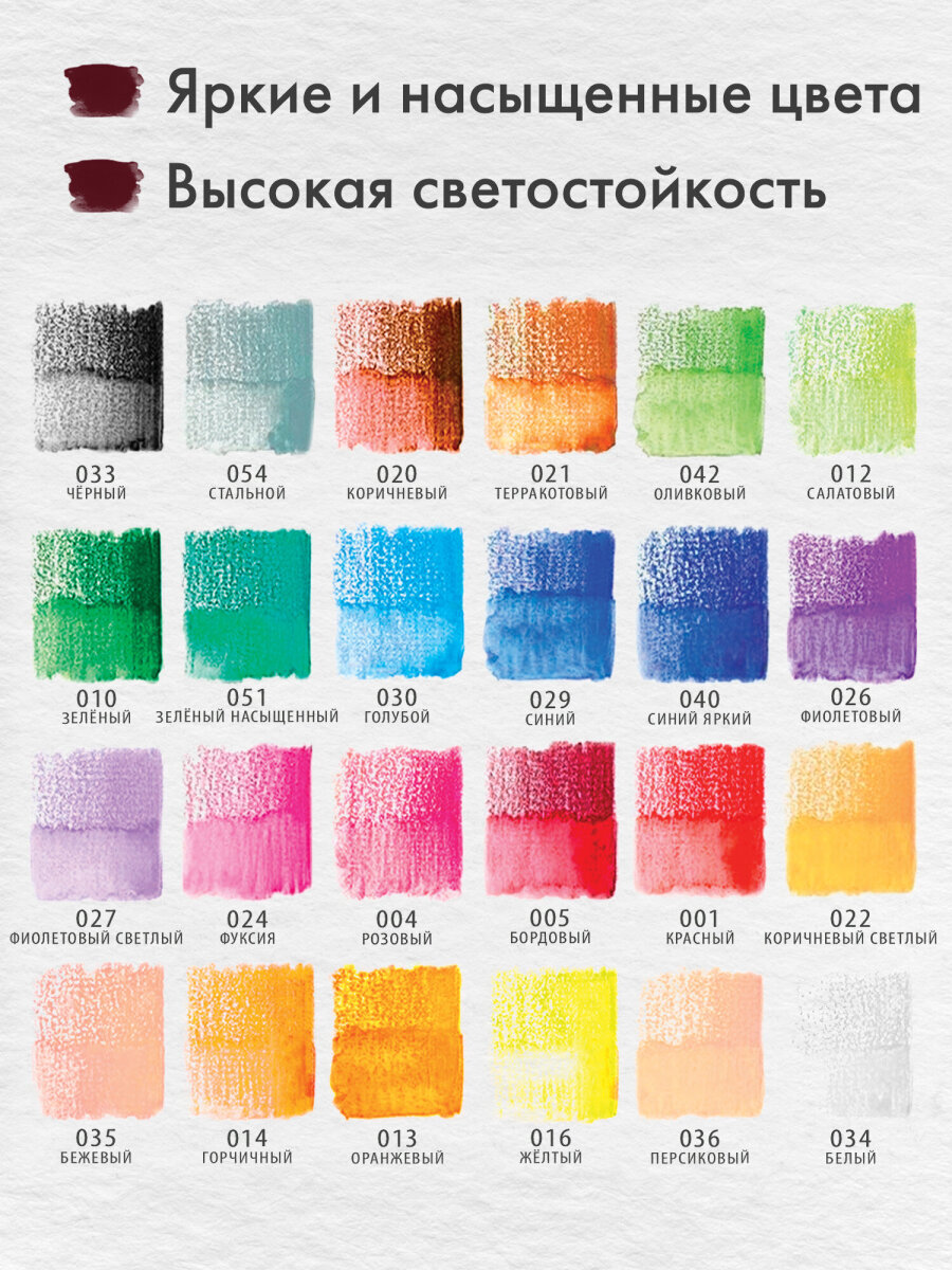 Карандаши акварельные Brauberg 24 шт. - фото 4