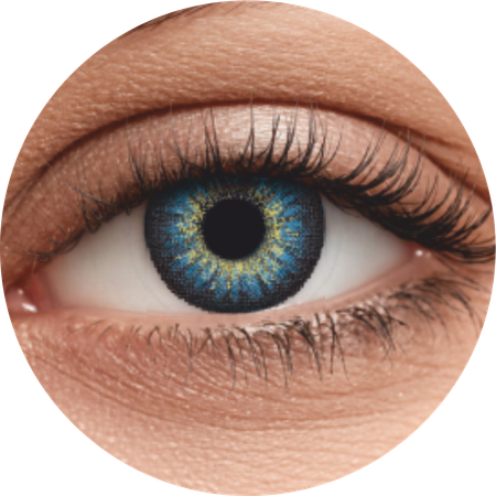 Цветные контактные линзы OKVision Fusion monthly R 8.6 -5.50 цвет Cobalt Blue 2 шт 1 месяц