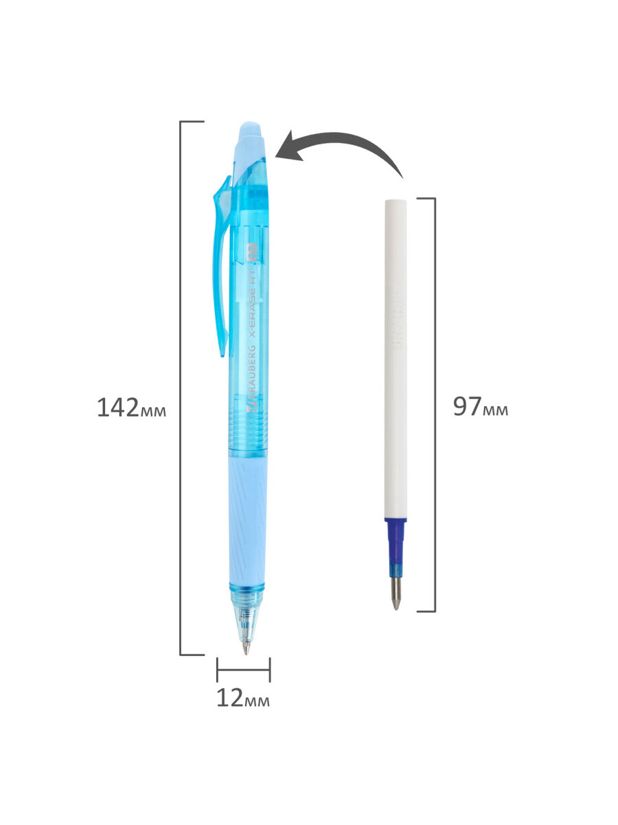 Ручка со стираемыми чернилами Brauberg 4 шт. - фото 10