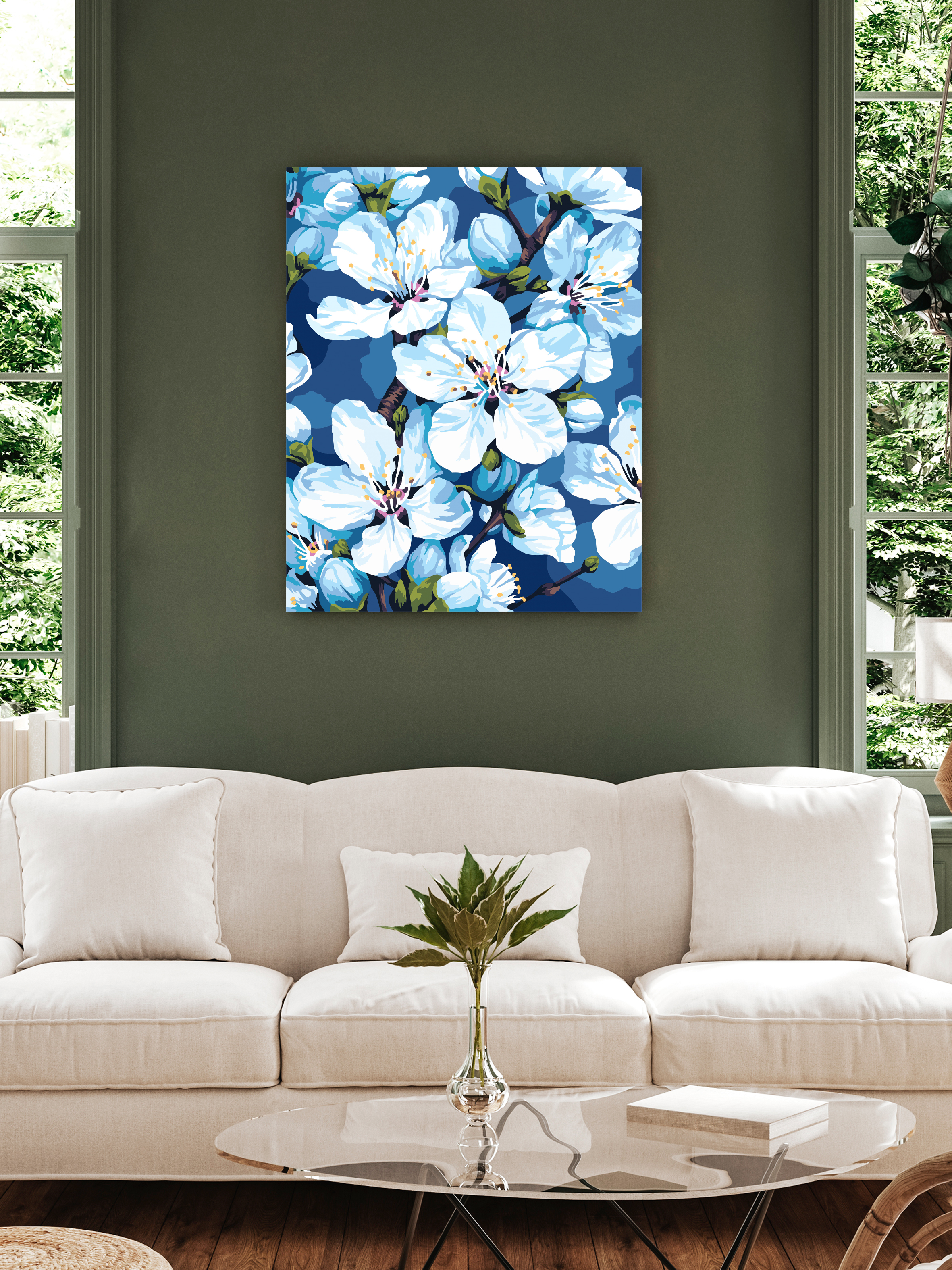 Картина по номерам Art sensation Цветущая вишня в ассортименте - фото 3