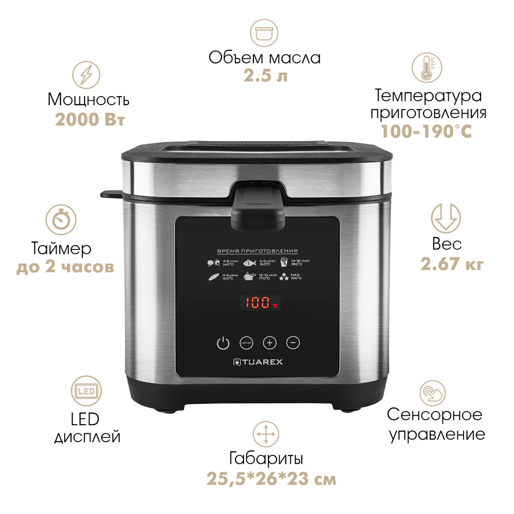 Фритюрница электрическая TUAREX AG-3501 - фото 7
