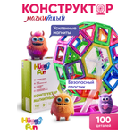 Конструктор HuggyFun магнитный 100 дет.