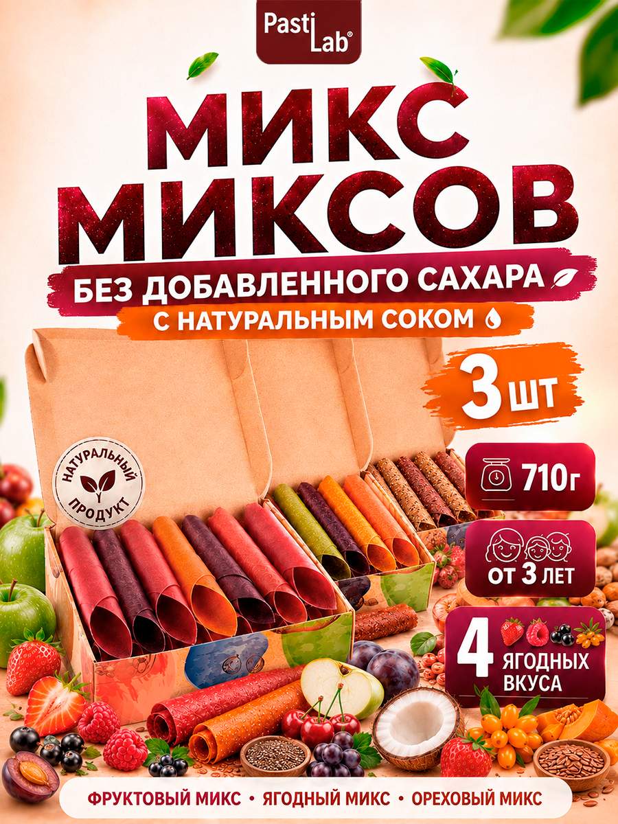 Пастила PastiLab фруктовая и ягодная ассорти набор - фото 1
