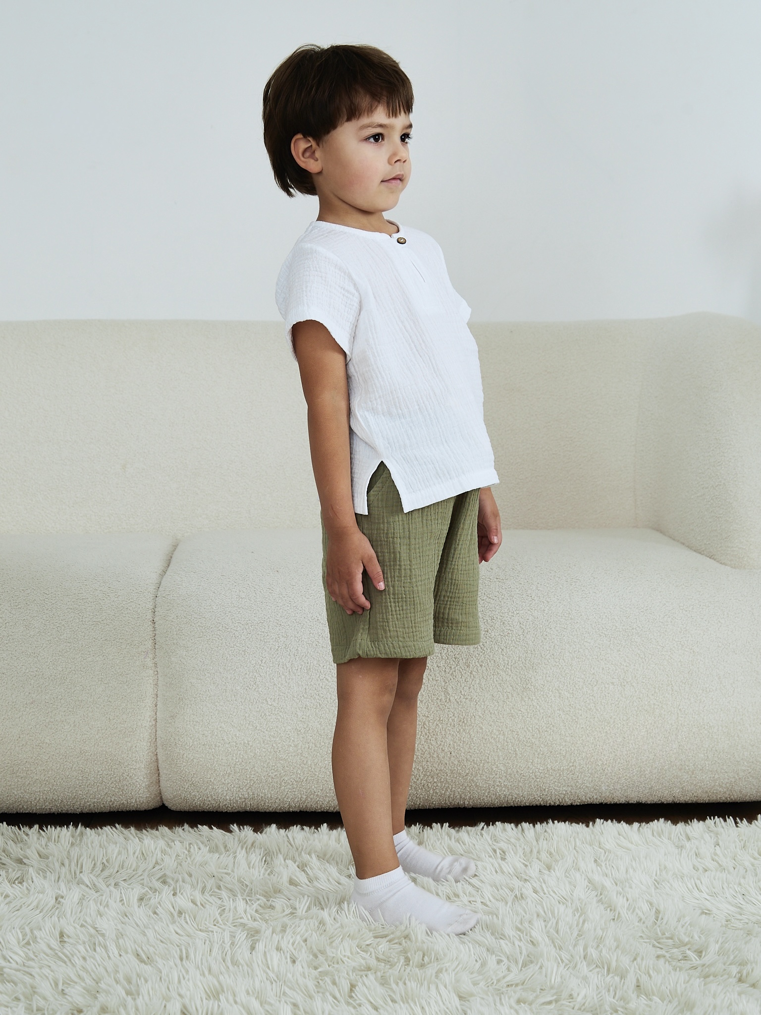 Шорты MOUN Шорты_муслин_хаки - фото 12