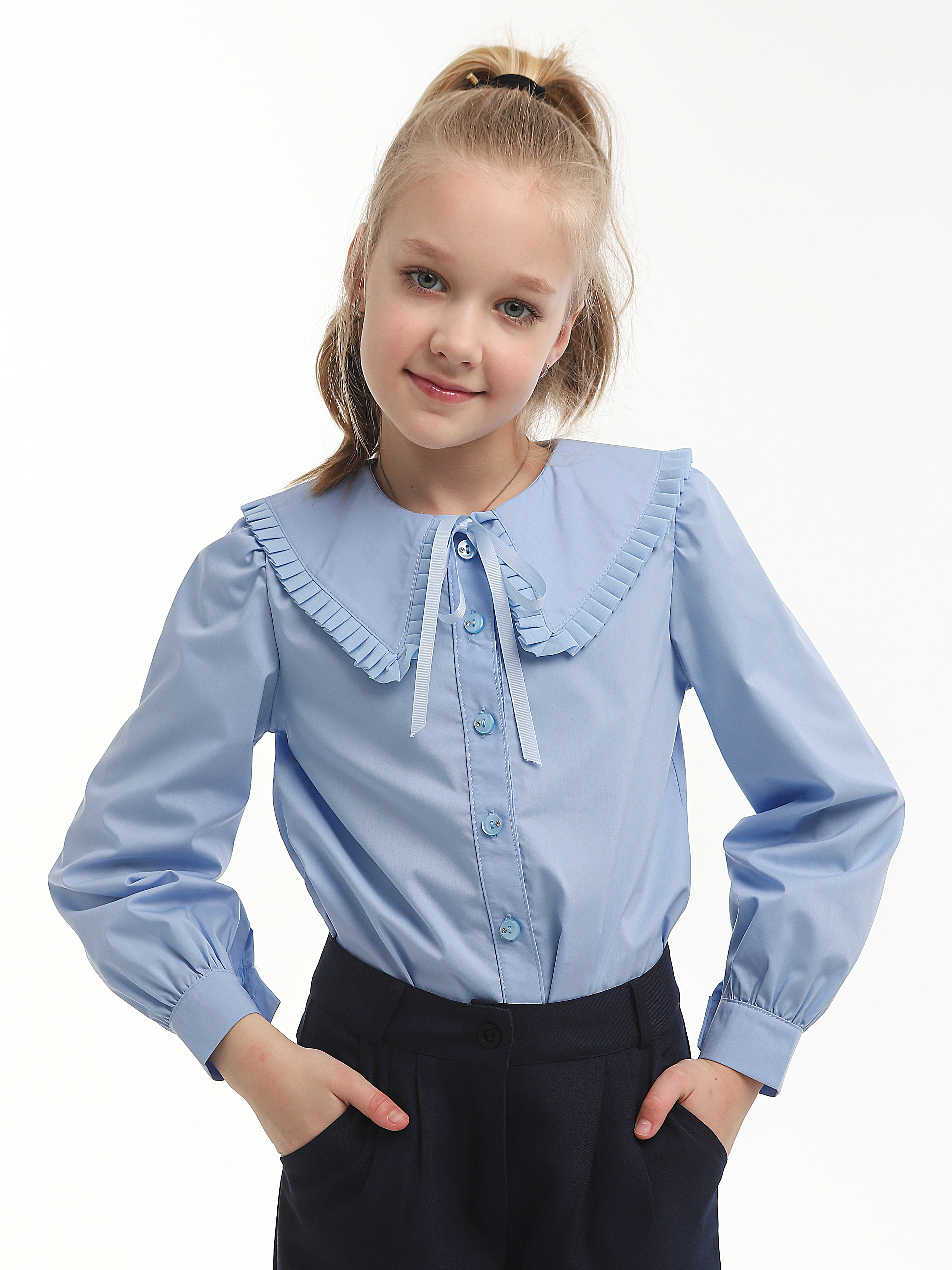 Блузка СИНЯЯ МОДА W1503A-G39 - фото 1