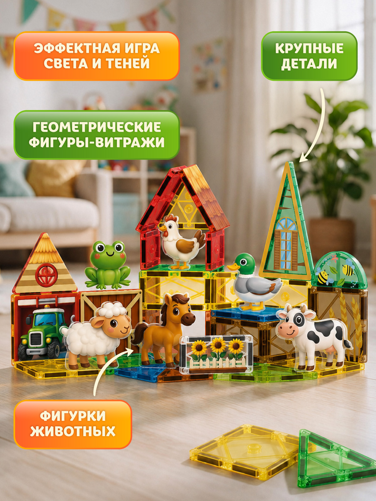 Конструктор Constructa Домашние животные 36 дет. - фото 2
