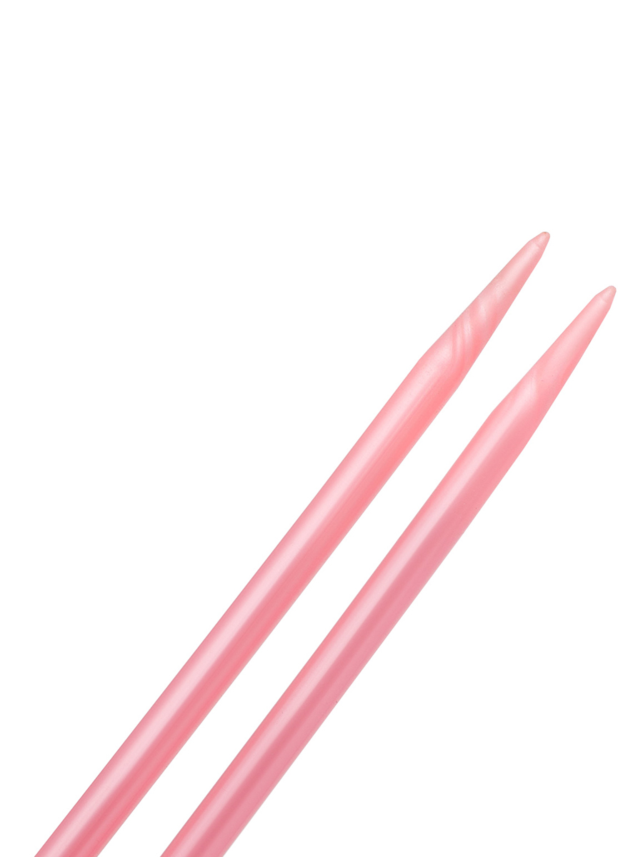 Спицы прямые Pony пластиковые для начинающих PEARL 4.5 мм 25 см розовые 31629 - фото 9