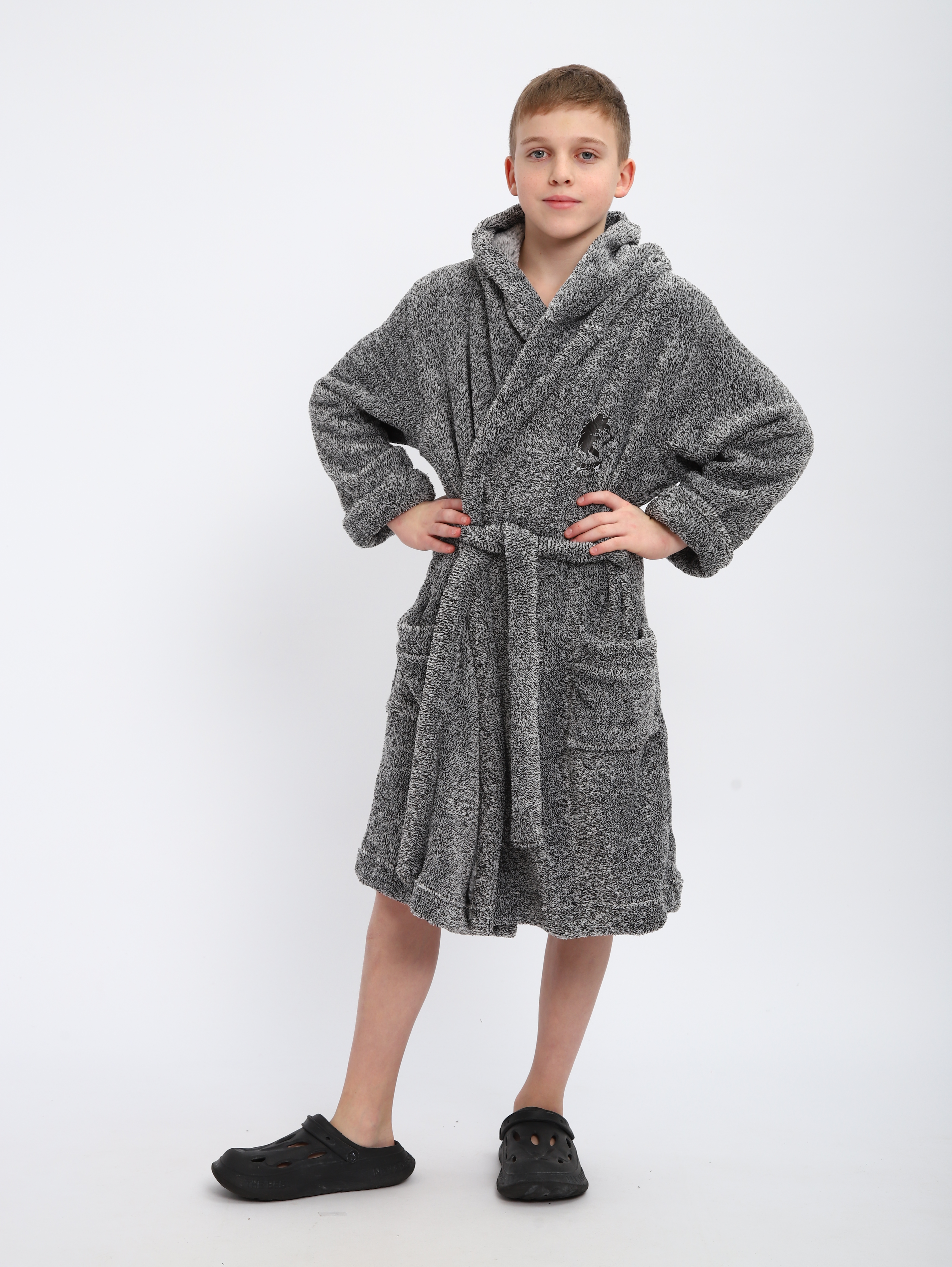 Халат ЛАДОШКИ Халат Отдых серый - фото 13