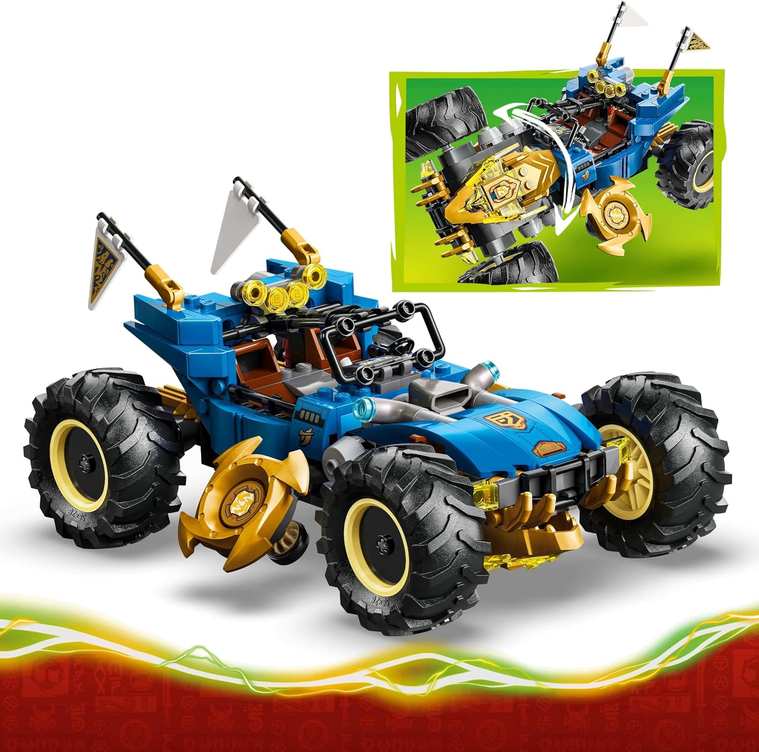 Конструктор LEGO NINJAGO Машина-трансформер Джея 387 дет. - фото 3