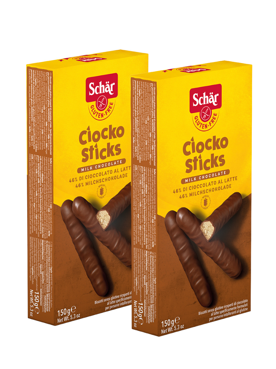 Печенье Dr.Schar Ciocko Sticks в молочном шоколаде без глютена 150г*2шт - фото 1