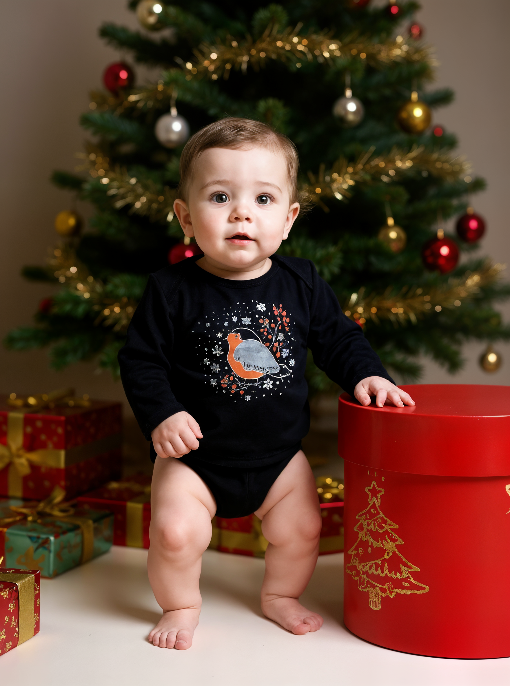 Боди KiMMi Baby КБ-1308072п черный_снегирь - фото 7