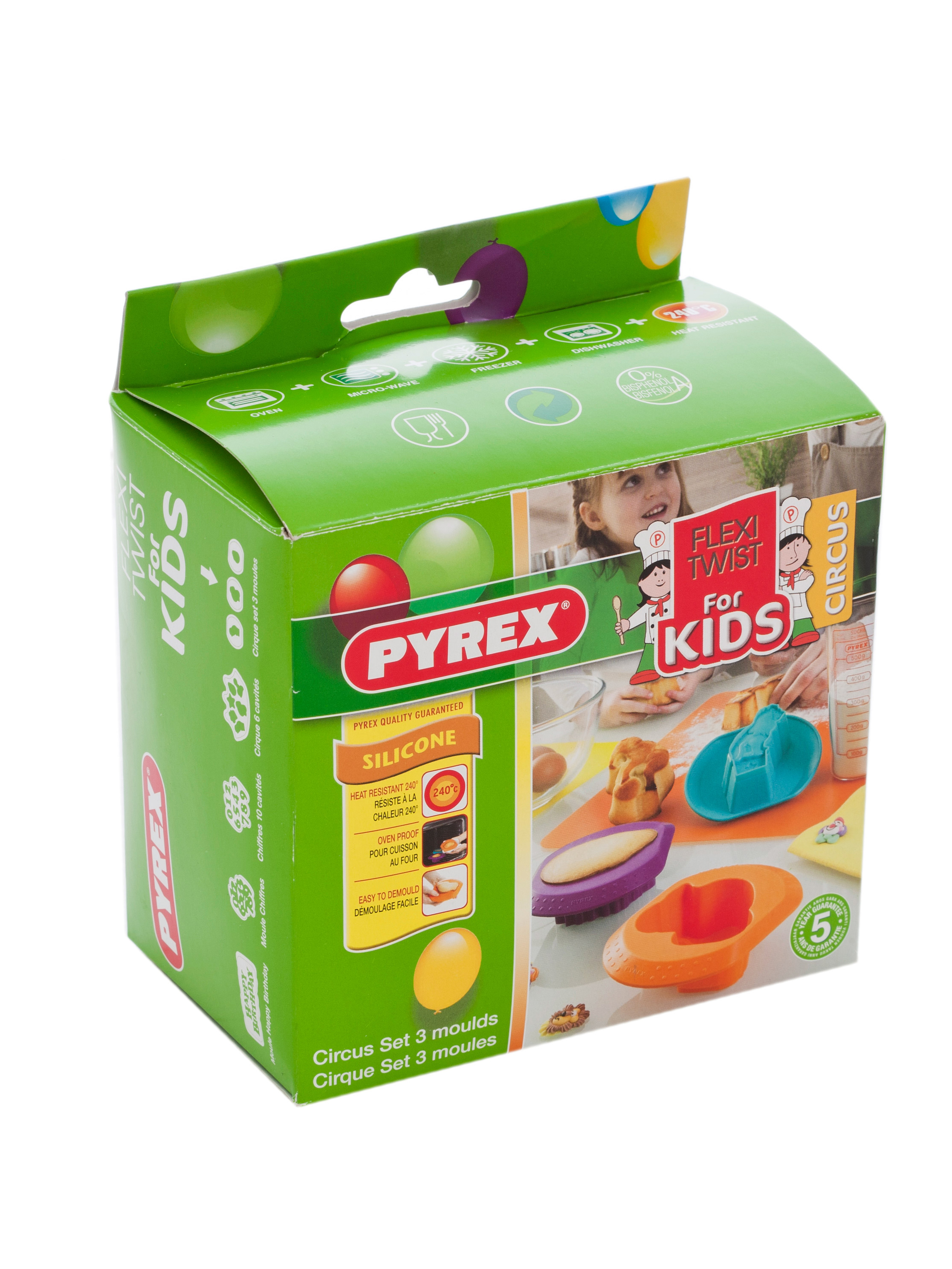 Набор фигурных форм для выпечки PYREX 3 предмета цирк - фото 9