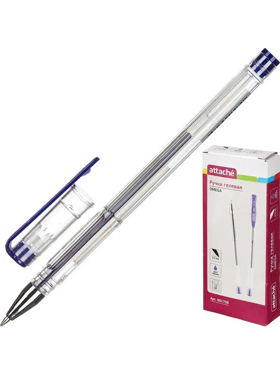 Ручка гелевая Attache 12 шт. - фото 2