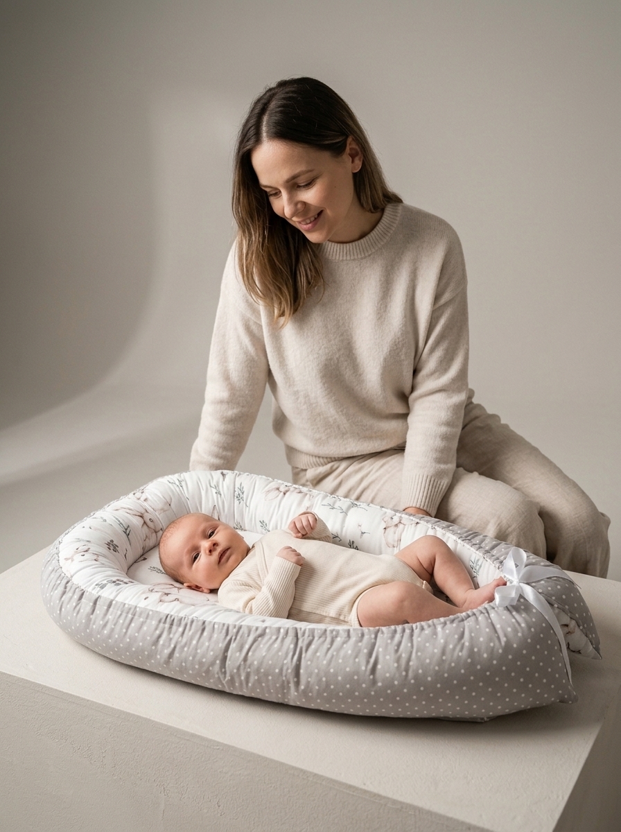 Матрас кокон Bambini Love зайцы 10102-113 - фото 4