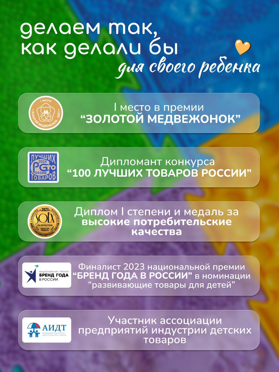 Коврик-пазл Ортодон массажный развивающий детский 26 x 220 см - фото 3