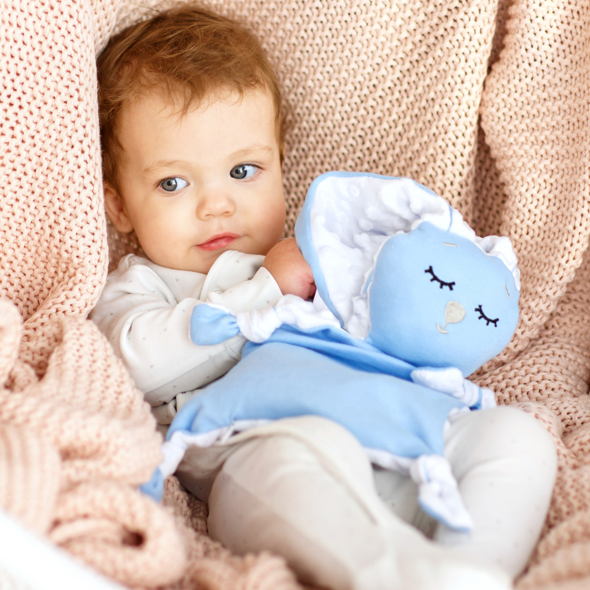 Грелка-комфортер AmaroBaby Flax Love голубая - фото 10