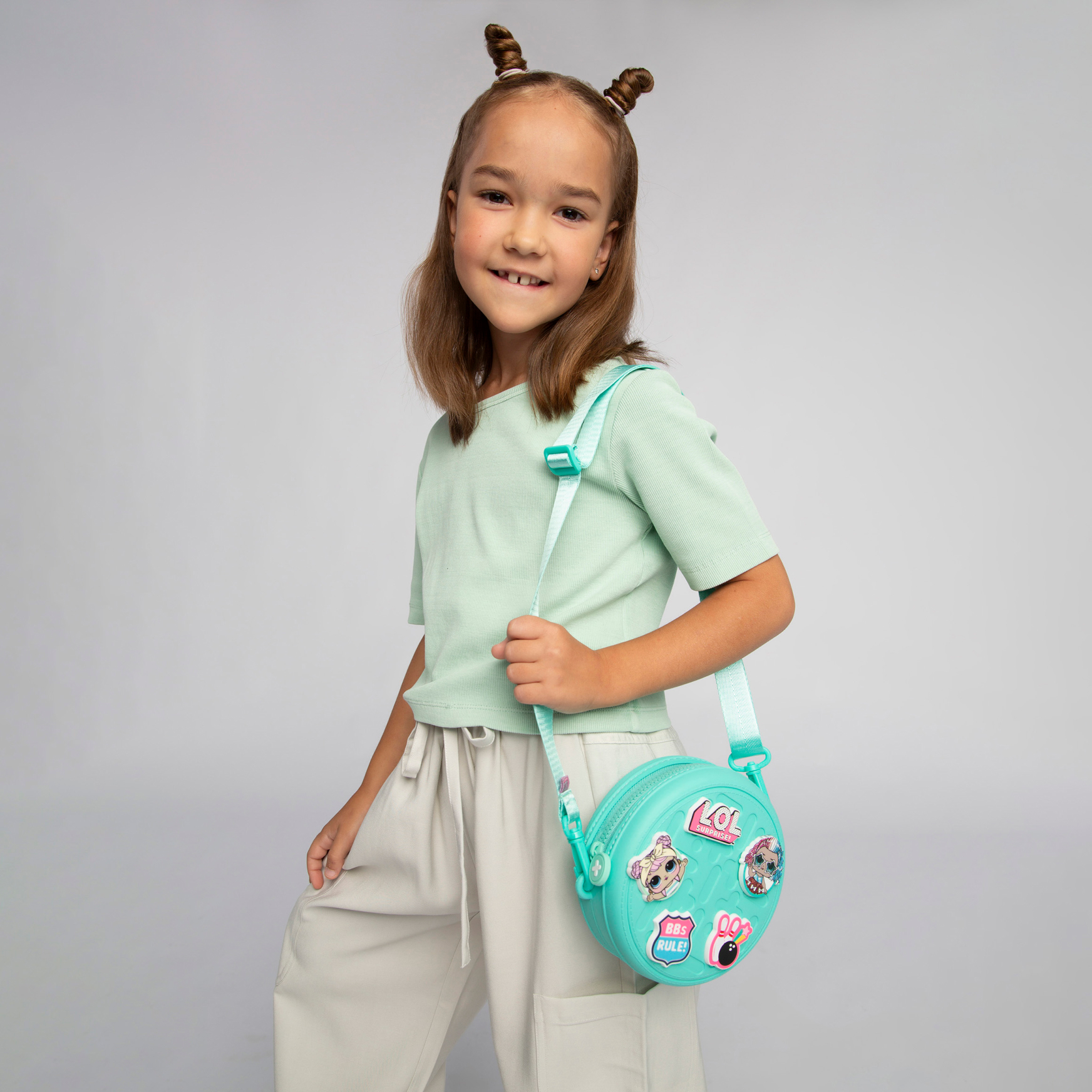 Сумка L.O.L. Surprise! бирюзовая круглая +джиббитсы - фото 10