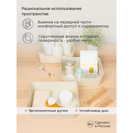 Корзинка универсальная Econova Scandi 24х17х9 см 3.1 л светло-серый