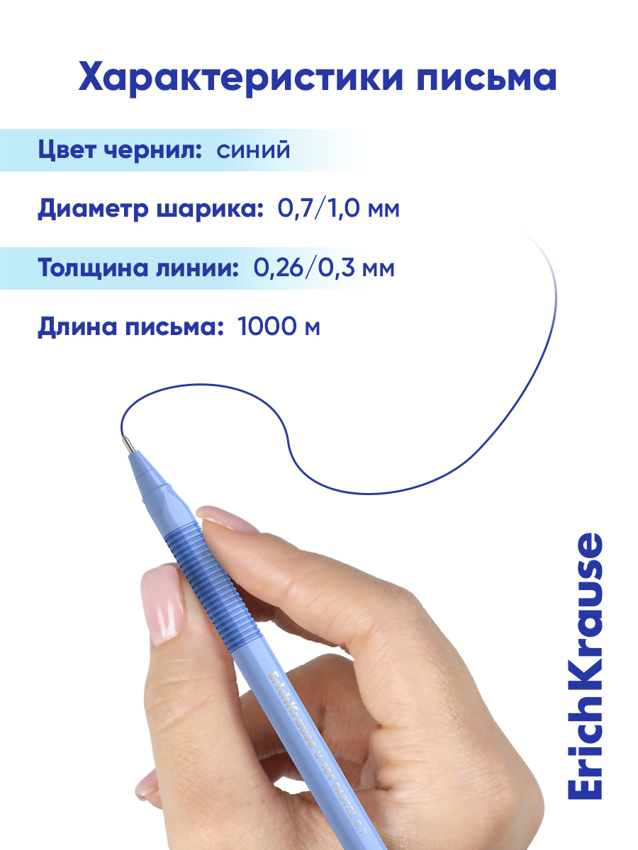 Ручка шариковая ErichKrause 4 шт. - фото 3