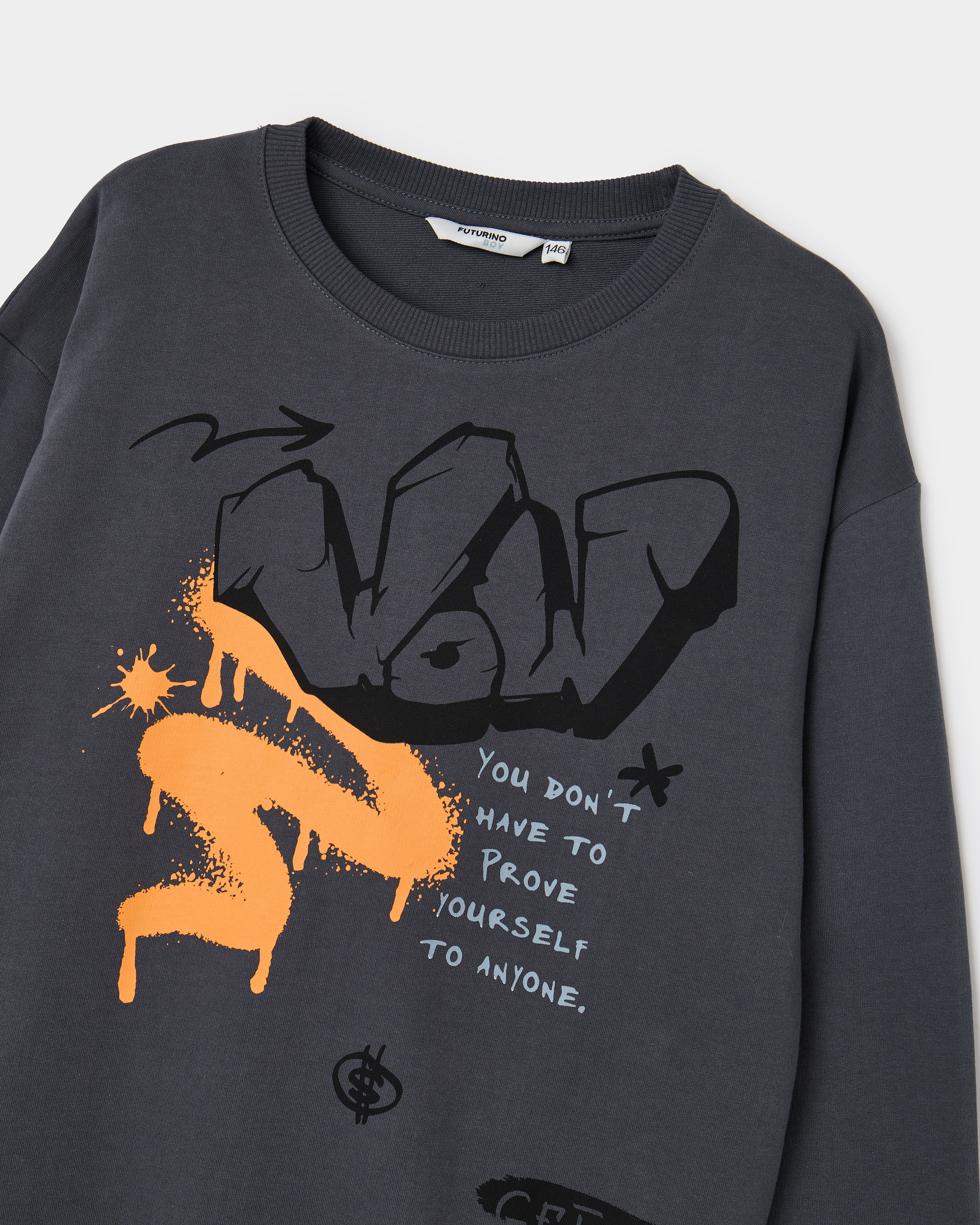 Свитшот Futurino S26FU1ZB 09305tbDG - фото 3