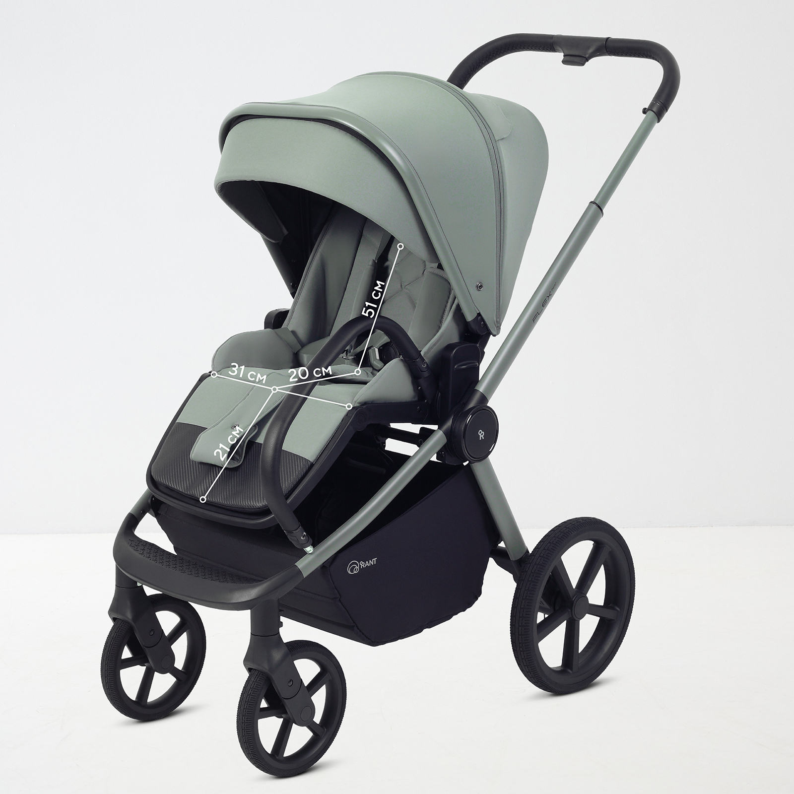 Коляска прогулочная Rant Flex Color зеленый - фото 5