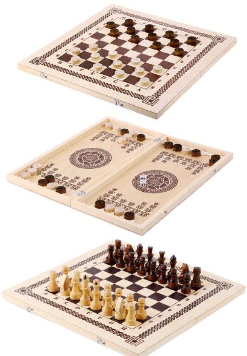 Настольная игра Орловский шахматный завод Шашки Шахматы - фото 1