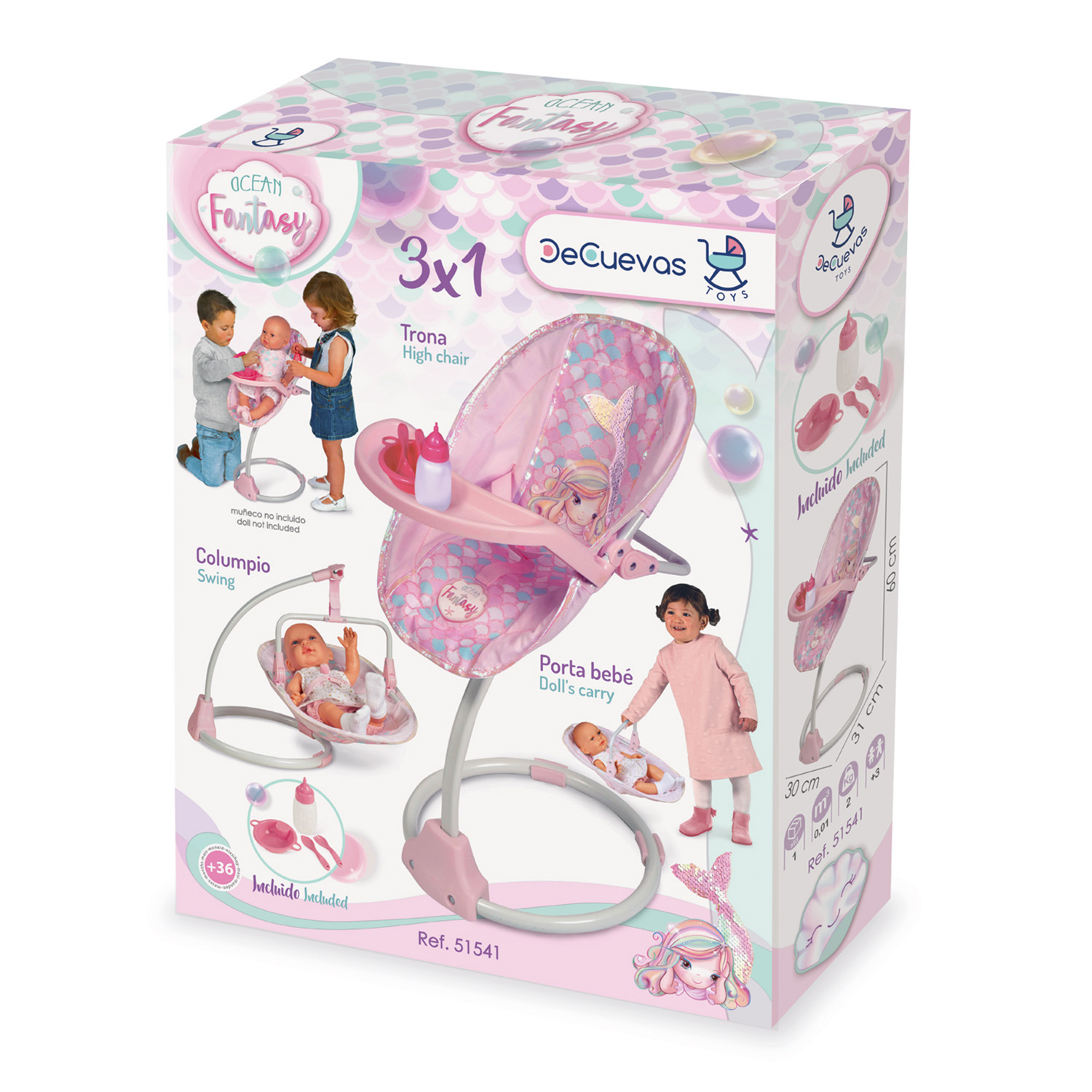 Аксессуар для кукол DeCuevas Toys стульчик для кормления 51541 - фото 8