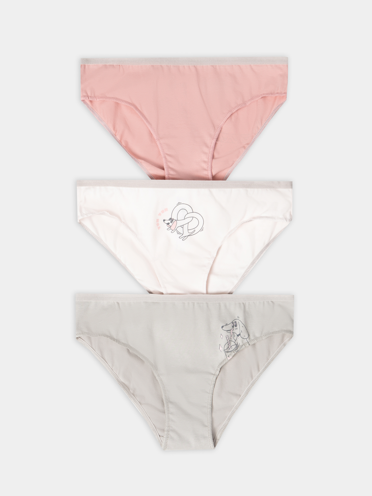 Трусы 3 шт Mark Formelle (Марк Формэль) 417742-3/св.розовый +печать1 - фото 1