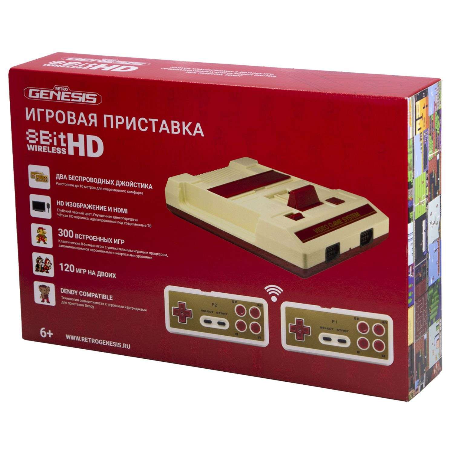 Игровая приставка Retro Genesis 8 Bit HD Wireless + 300 игр(модель:C-37,Серия:С-30,HDMIкабель,2беспров. джойст.) - фото 9