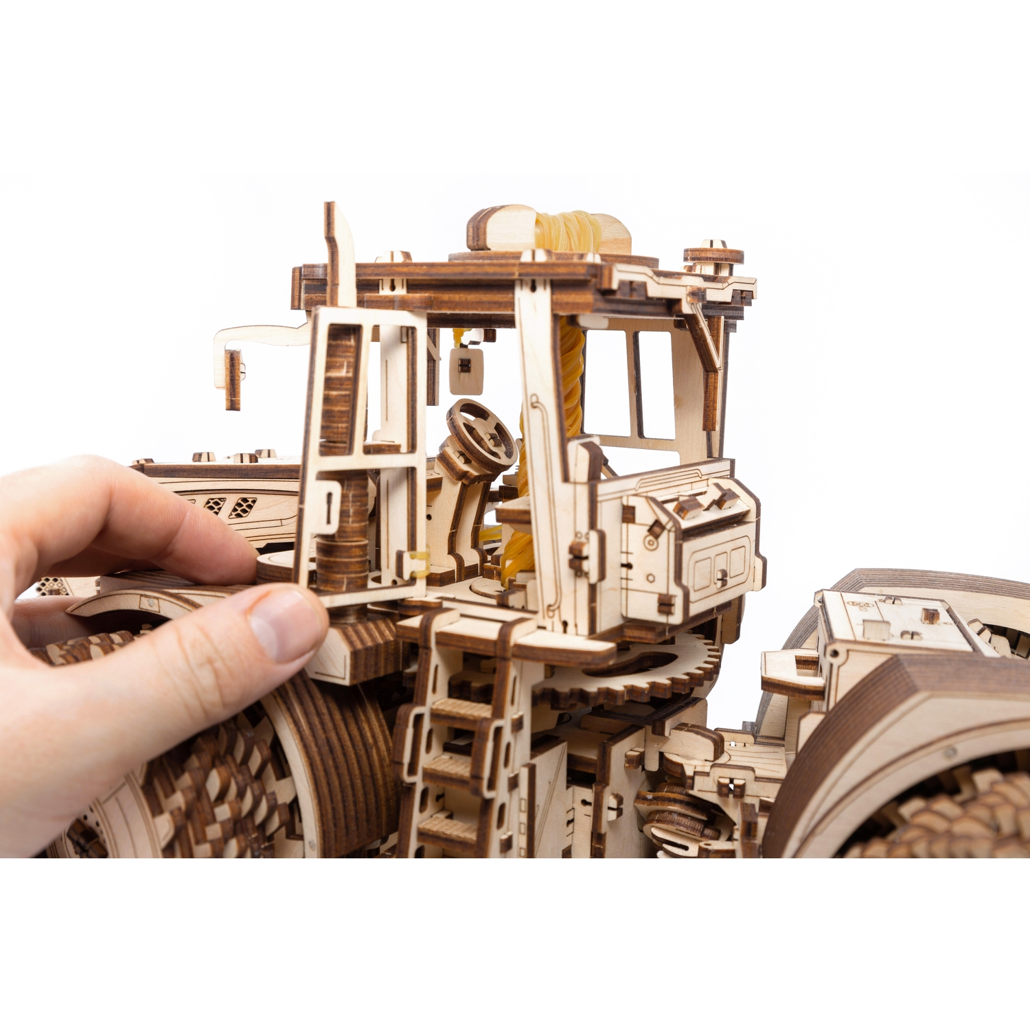 Конструктор Eco Wood Art Трактор Кировец К-7М деревянный - фото 16
