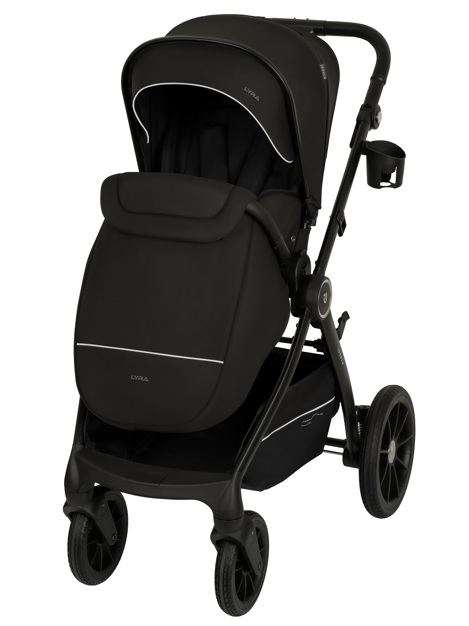 Коляска прогулочная JOVOLA LYRA черный - фото 16