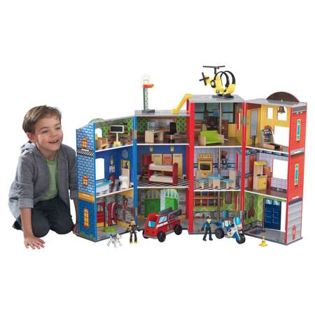Парковка KidKraft Здание спасательной службы многоуровневый