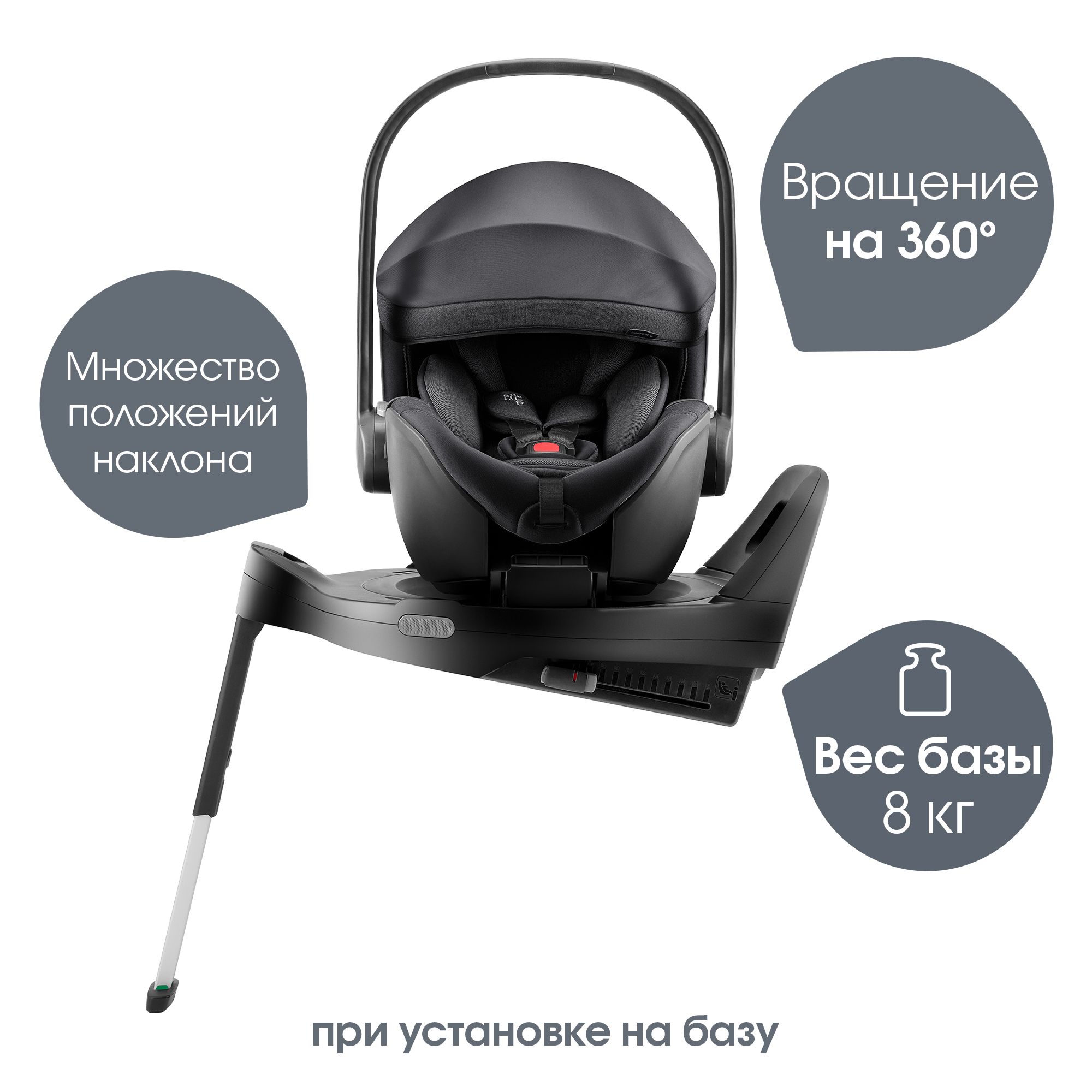 Автокресло Britax Roemer Baby-Safe Pro и Vario base Isofix 0+/1 (0-18 кг) черный - фото 8