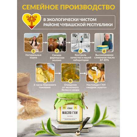 Топленое масло ГХИ АТМАН классическое 200 гр