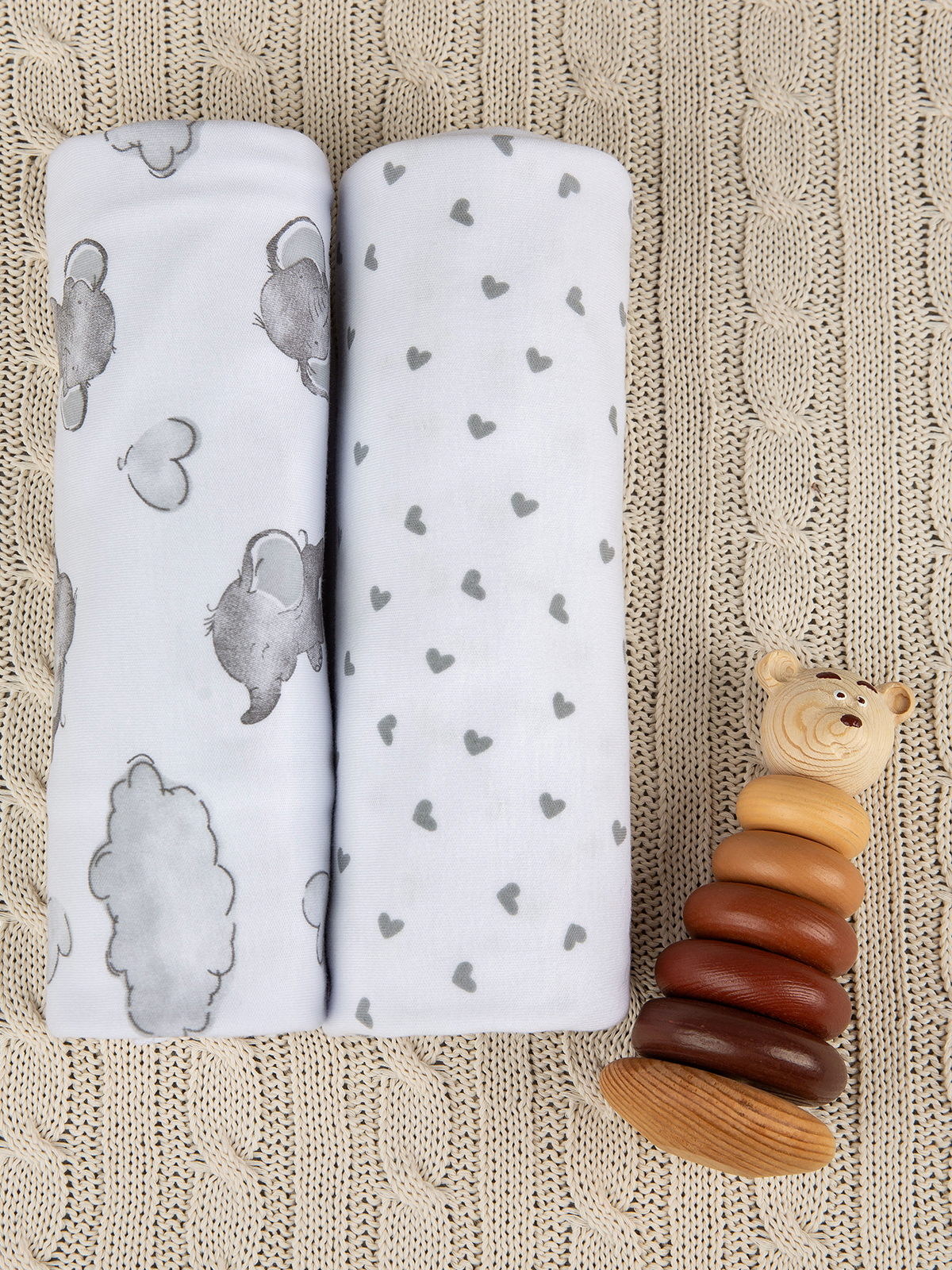 Пелёнка inlovery трикотаж 85х100 см 2 шт. - фото 14