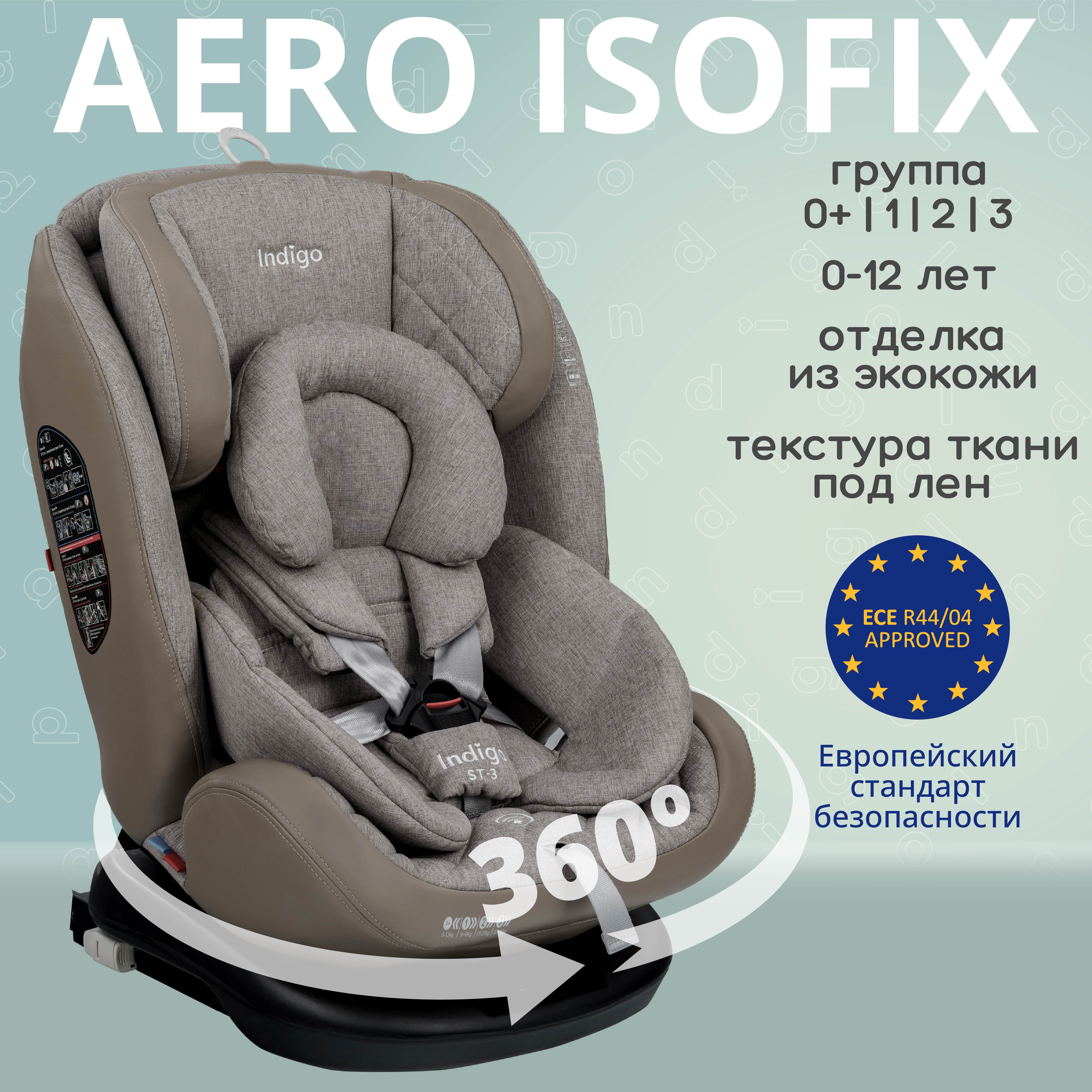 Автокресло Indigo Aero Isofix 0+/1/2/3 (0-36 кг) - фото 1