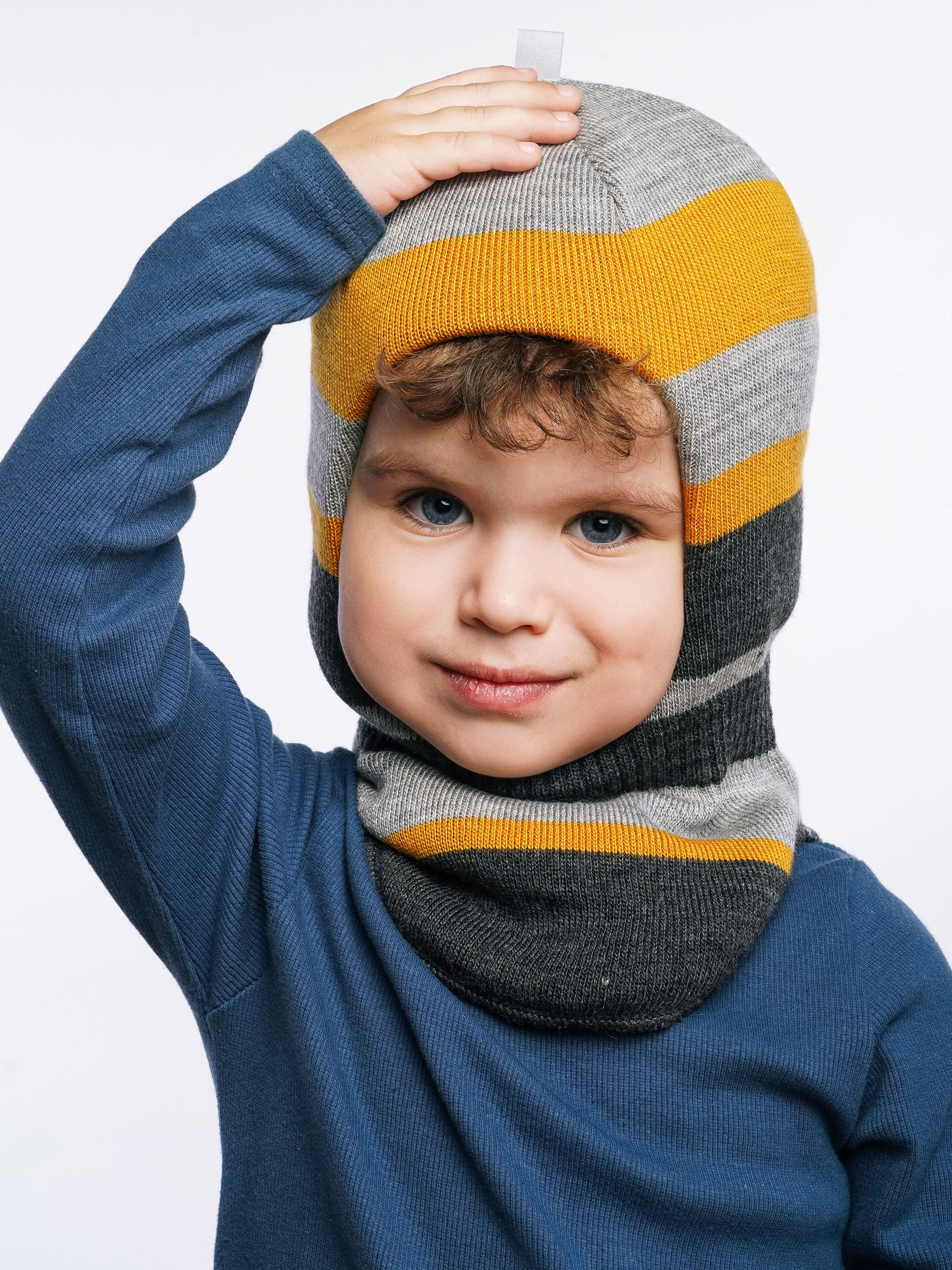 Шапка-шлем ПриКиндер U-W_232205 Цвет: Горчичный - фото 11