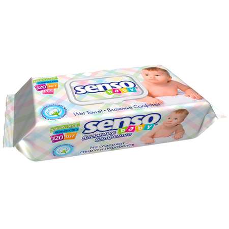 Влажные салфетки SENSO BABY антибактериальные 360 шт.