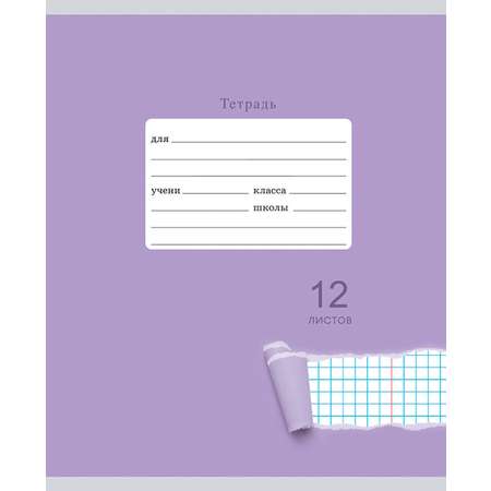 Тетрадь Listoff клетка 12 лист. в ассортименте